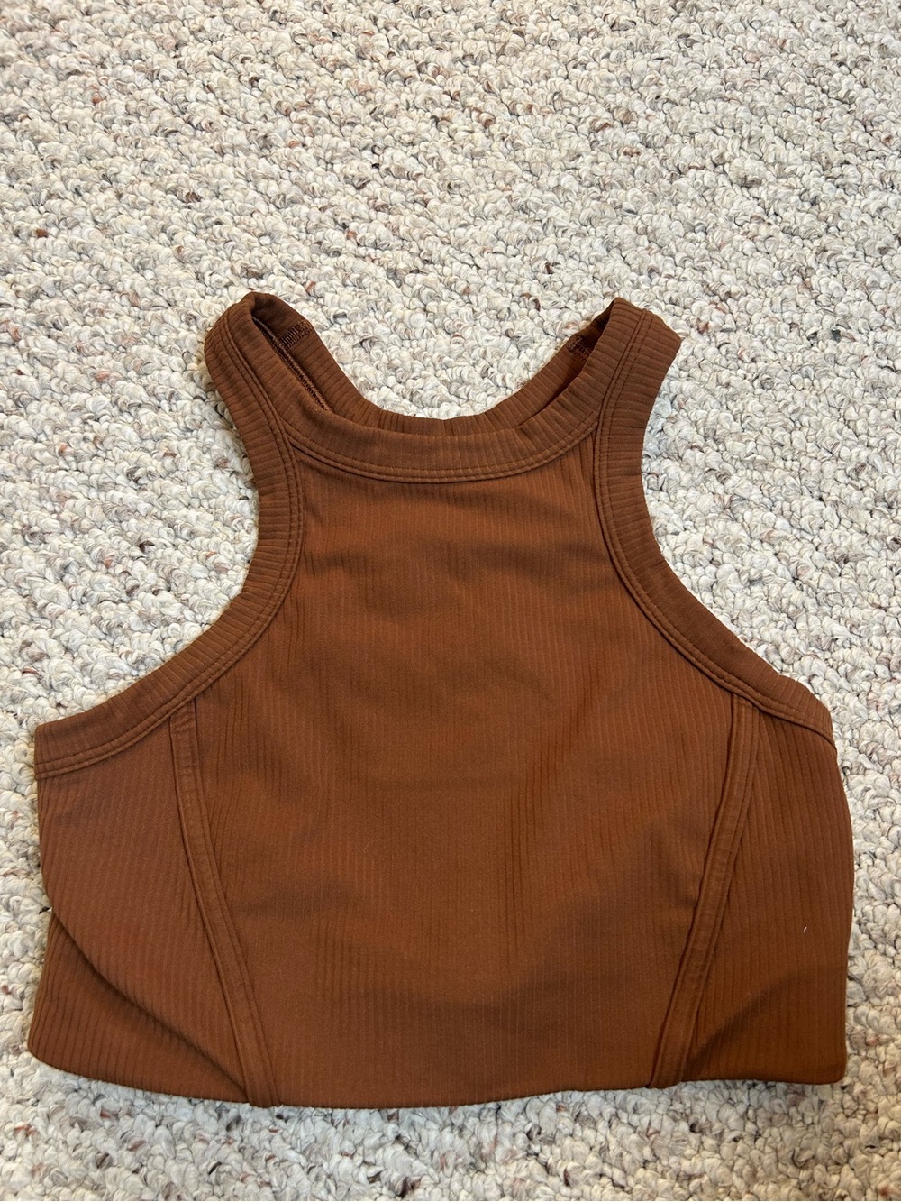 Lululemon Brown Ribbed Top Size 6